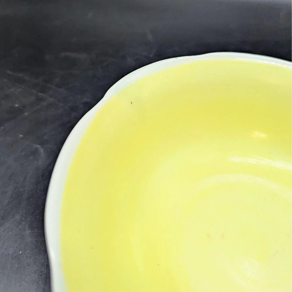 Antique Chinese Qing Dynasty Export porcelain Enamels on Yellow Ground Bowl 8
